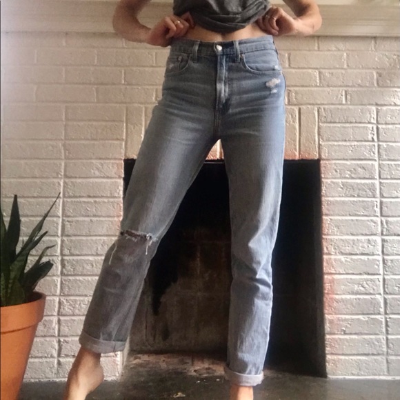 sky high straight leg jeans